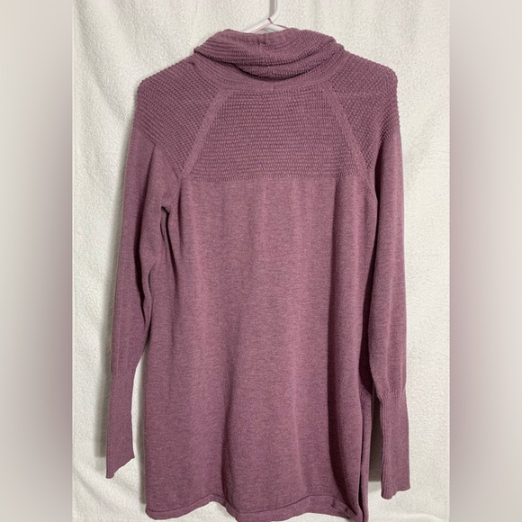 Artisian NY Purple Knitted Tunic Thumbhole Sweater, L - Picture 2 of 4